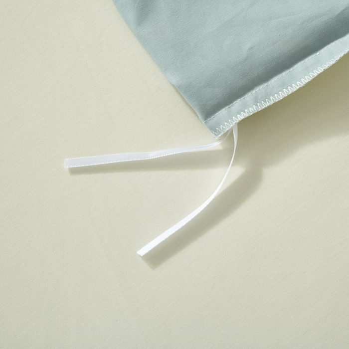 91家纺网 家纺一手货源 找家纺 沐白家居 2025新款全棉高支高密纯色轻磨毛三四件套 蛋青慕斯白