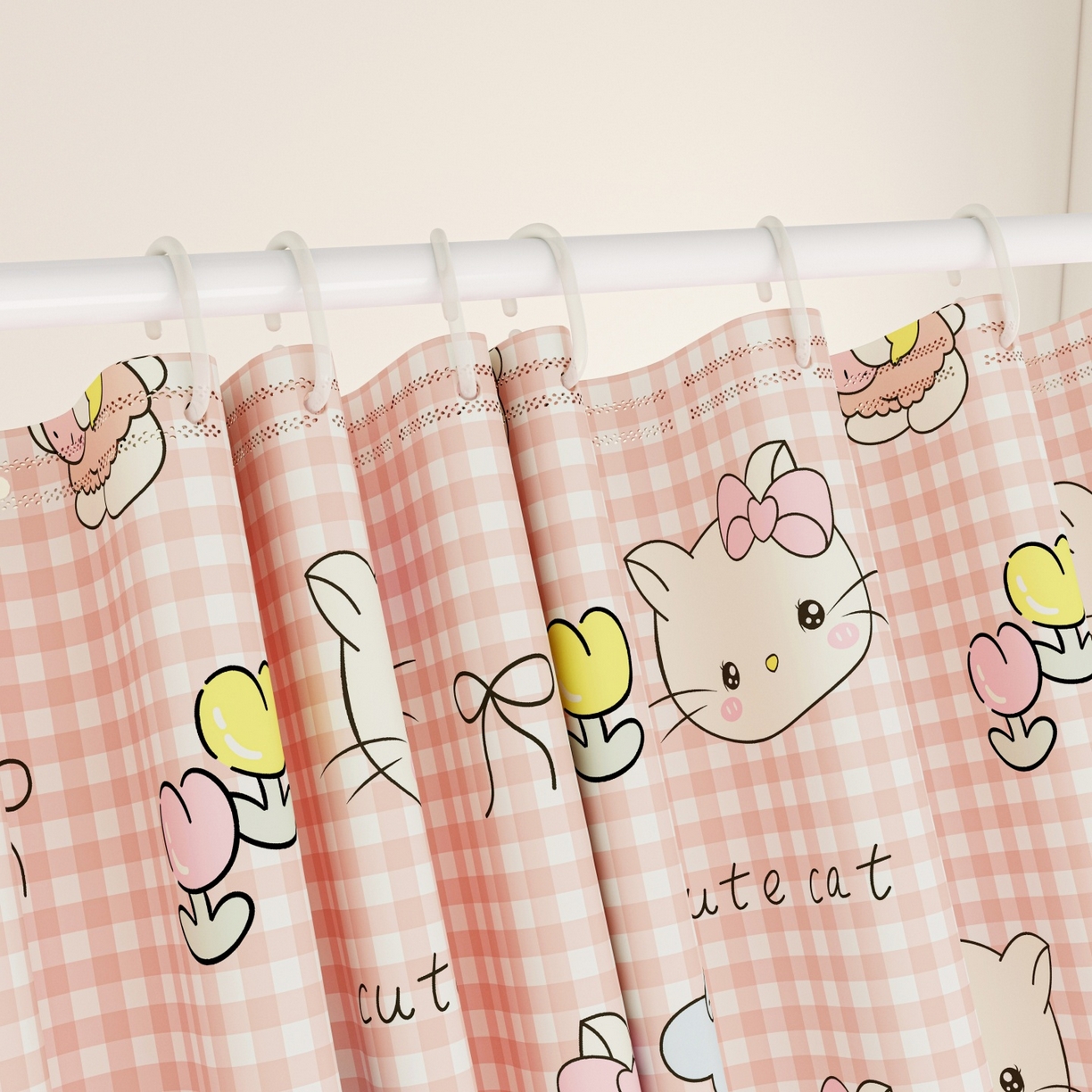 91家纺网 家纺一手货源 找家纺 （总）艾晶美家纺有限公司 2025新款韩版卡通印花坐式蚊帐布帘款