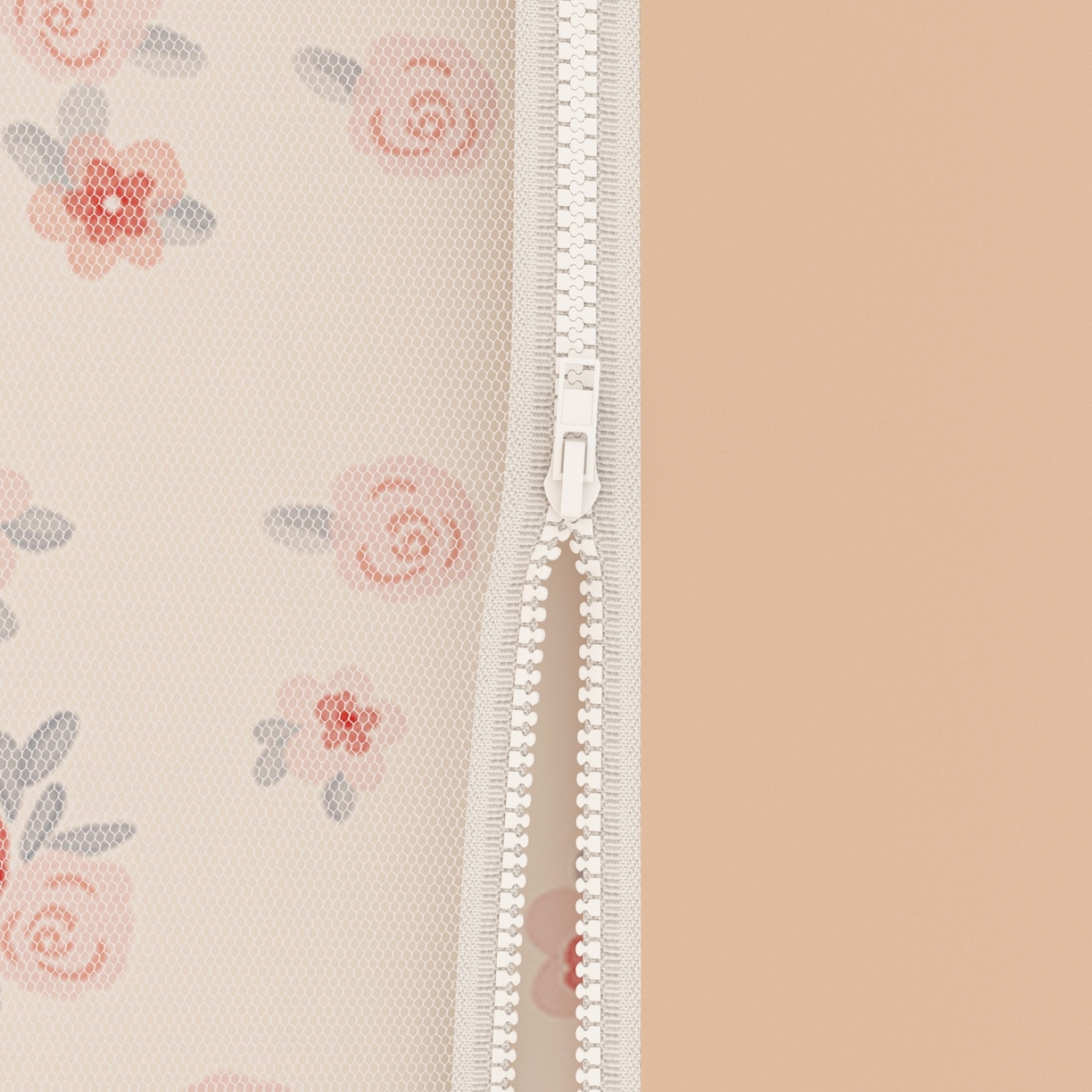 91家纺网 家纺一手货源 找家纺 艾晶美家纺有限公司 2025新款韩版卡通印花坐式蚊帐布帘款 玫瑰小熊