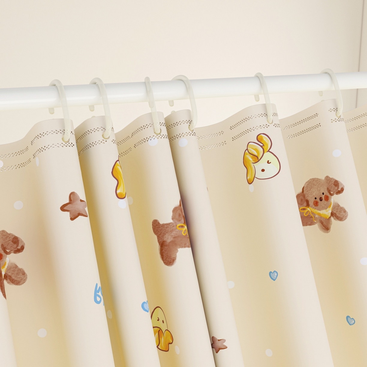 91家纺网 家纺一手货源 找家纺 艾晶美家纺有限公司 2025新款韩版卡通印花坐式蚊帐布帘款 香蕉泰迪