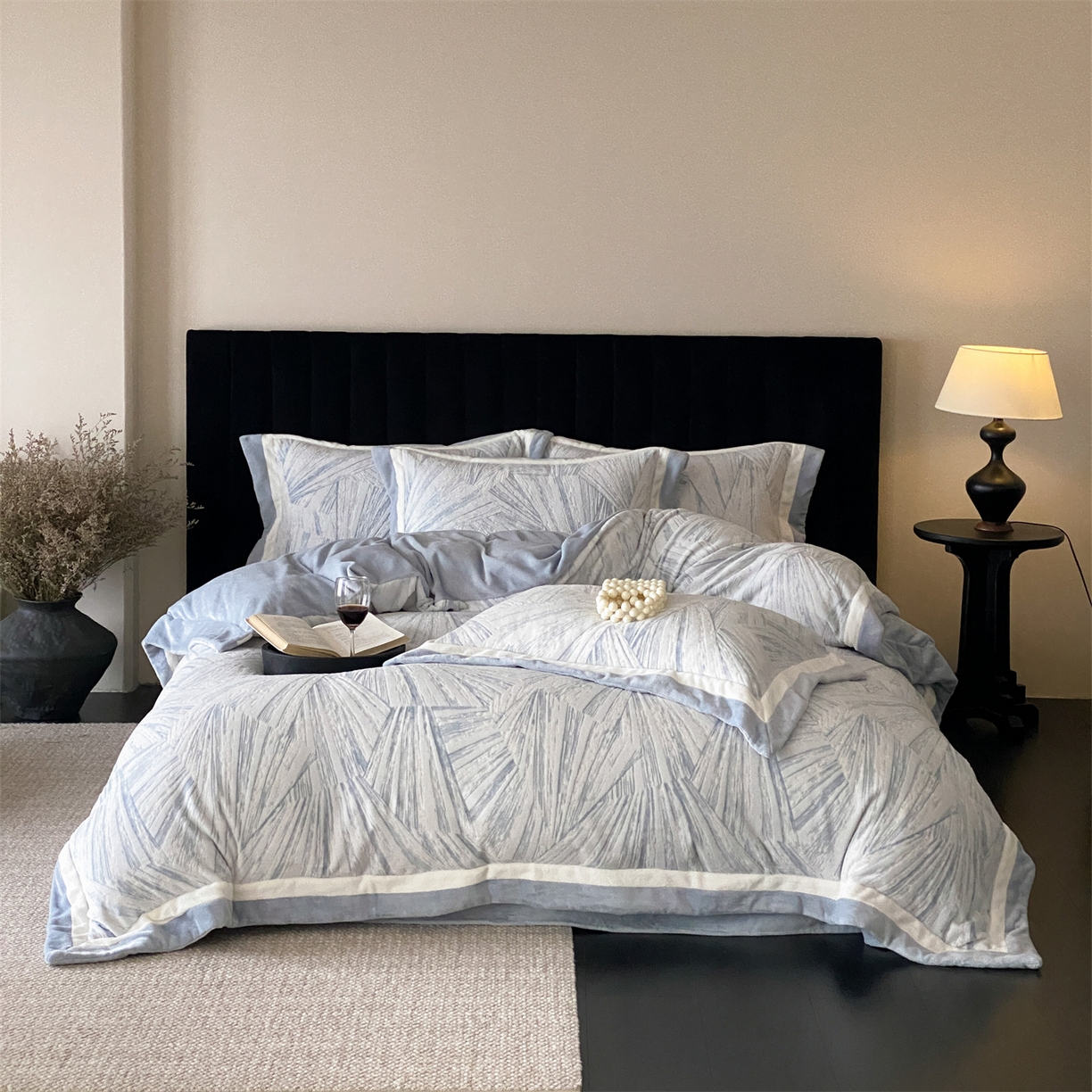 （总）馨蕊 2025新款意大利进口雕花绒拼角工艺秋冬轻奢煦暖绒系列-绒慕笙 会员-10【券后控价268/288】