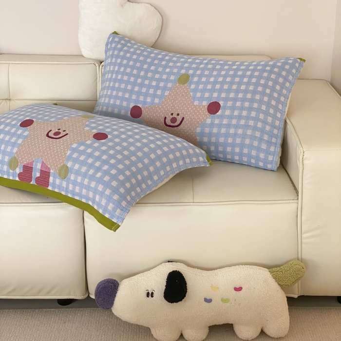 91家纺网 家纺一手货源 找家纺 麻依 2025新款治愈风全棉纯棉四层纱布枕巾 亮晶晶