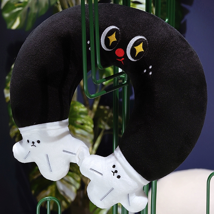 91家纺网 家纺一手货源 找家纺 （总）仟亿莱 2025新款水晶绒小黑手u枕