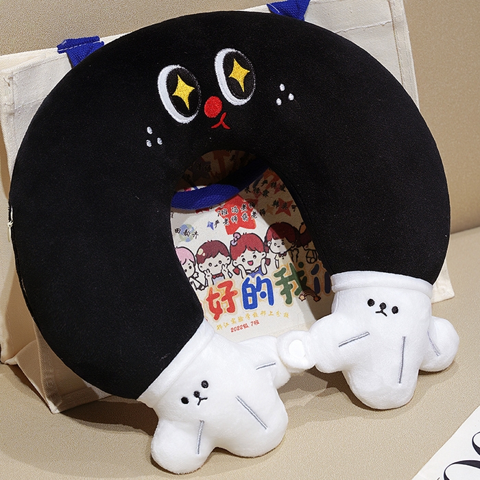 91家纺网 家纺一手货源 找家纺 （总）仟亿莱 2025新款水晶绒小黑手u枕