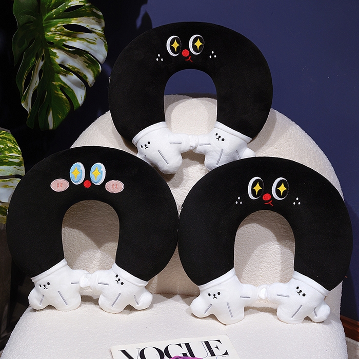 91家纺网 家纺一手货源 找家纺 （总）仟亿莱 2025新款水晶绒小黑手u枕