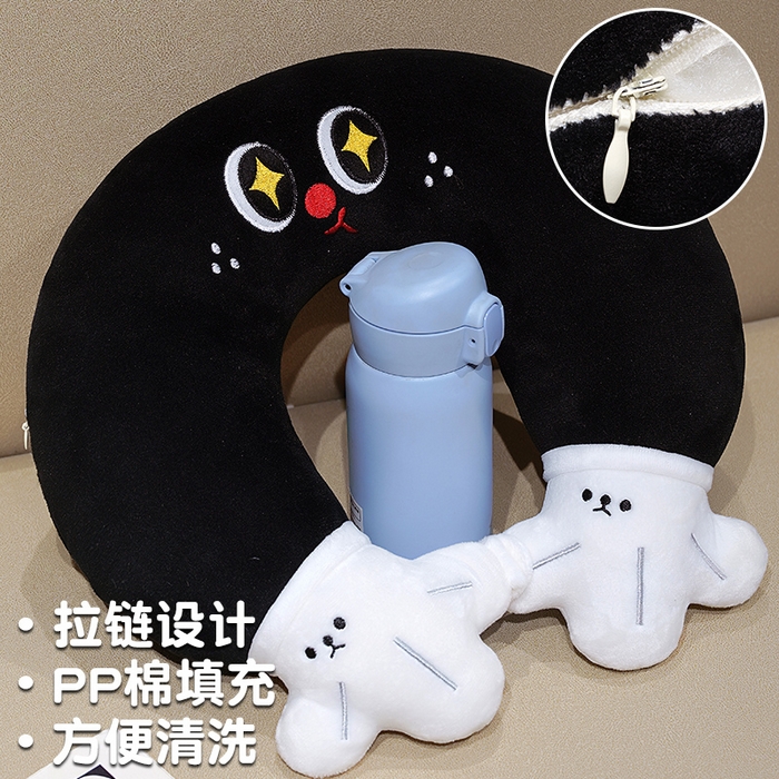 91家纺网 家纺一手货源 找家纺 （总）仟亿莱 2025新款水晶绒小黑手u枕