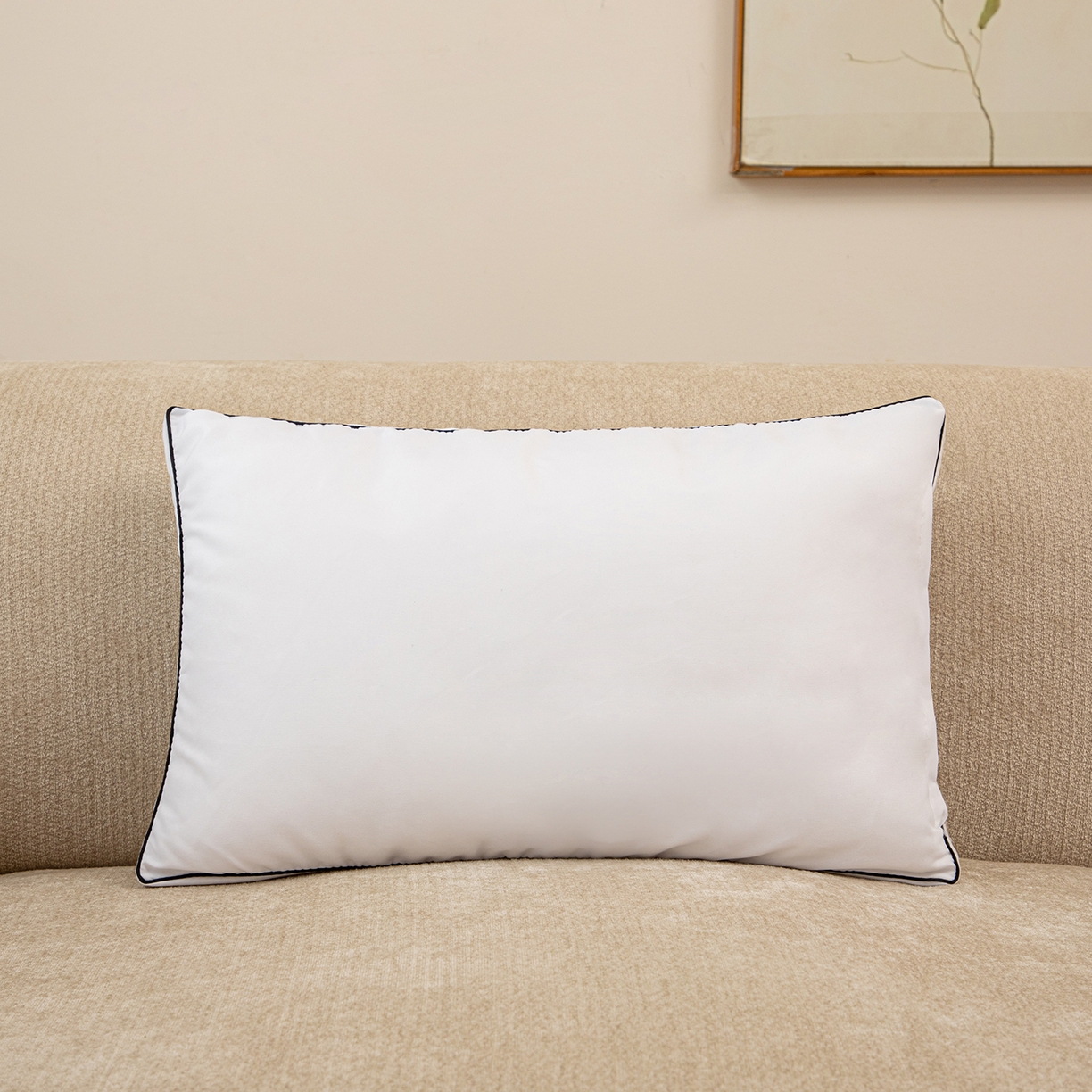 91家纺网 家纺一手货源 找家纺 （总）沐沐家纺 2025新款立体黑边磨毛枕芯