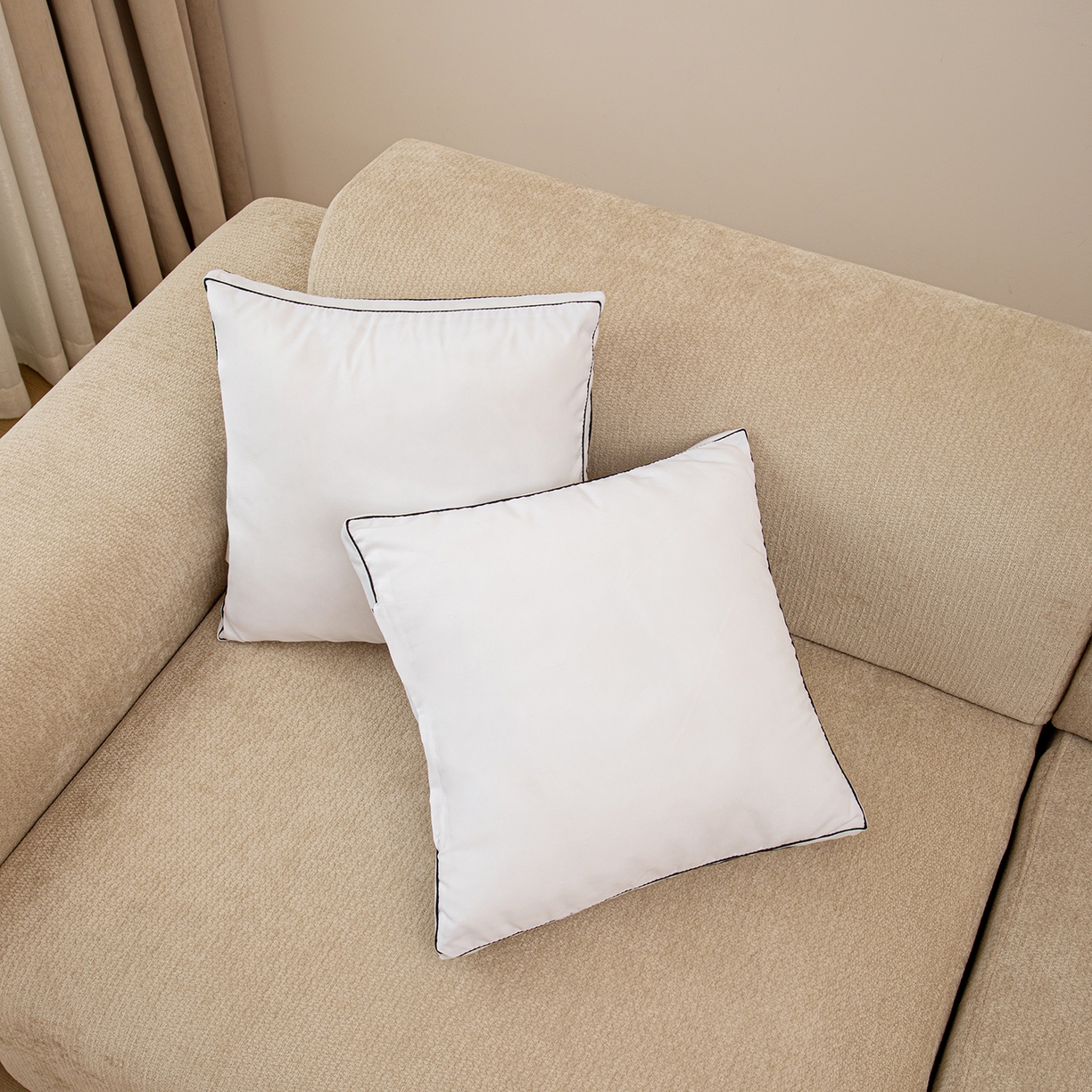 91家纺网 家纺一手货源 找家纺 （总）沐沐家纺 2025新款立体黑边磨毛枕芯