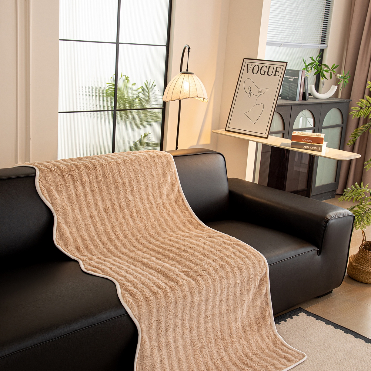 91家纺网 家纺一手货源 找家纺 （总）沐沐家纺 2025新款兔毛沙发垫