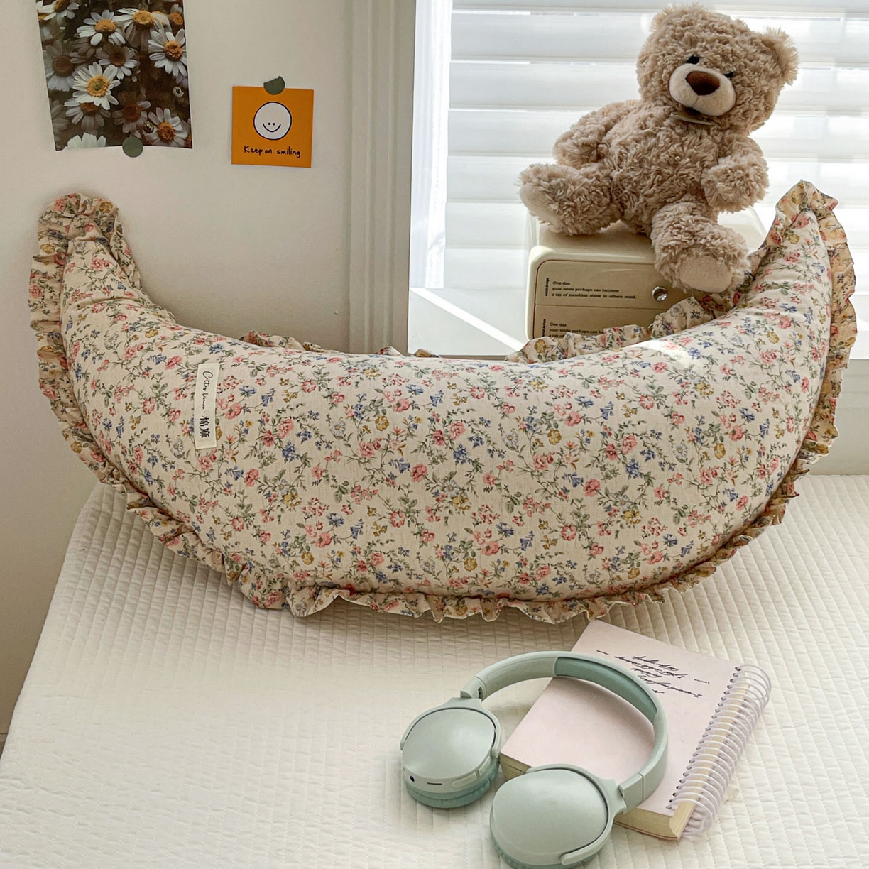 91家纺网 家纺一手货源 找家纺 亦帆枕芯 2025新款棉麻月牙抱枕宝宝安抚枕可拆洗床头靠垫孕妇枕夹腿抱枕25x80cm 014号棉麻月牙抱枕