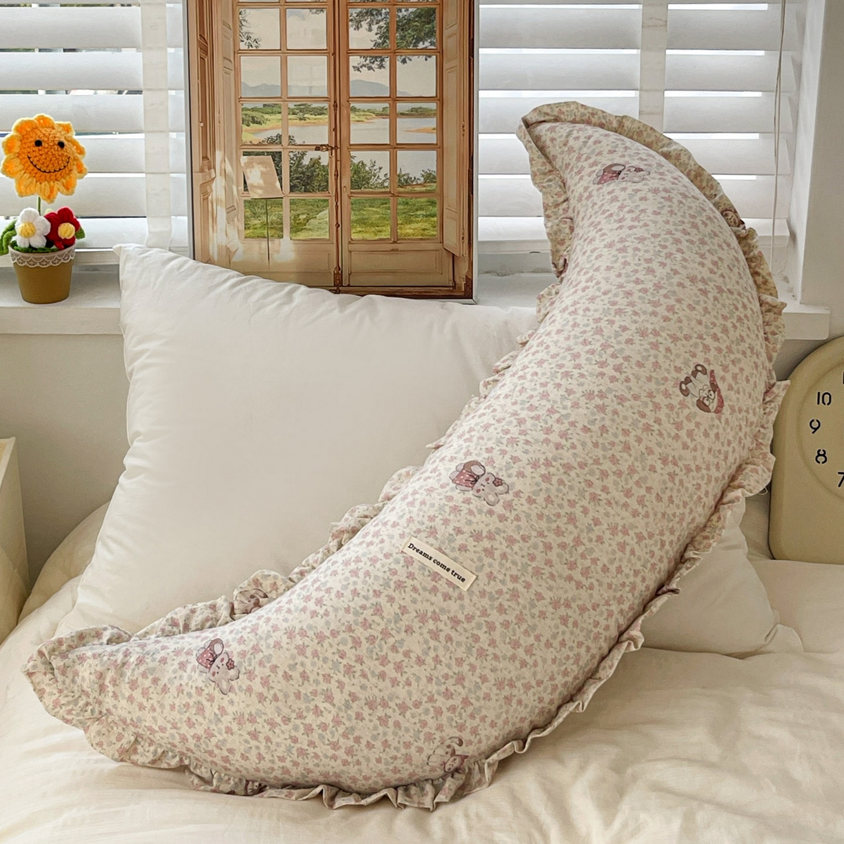 91家纺网 家纺一手货源 找家纺 亦帆枕芯 2025新款棉麻月牙抱枕宝宝安抚枕可拆洗床头靠垫孕妇枕夹腿抱枕25x80cm 002号棉麻月牙抱枕