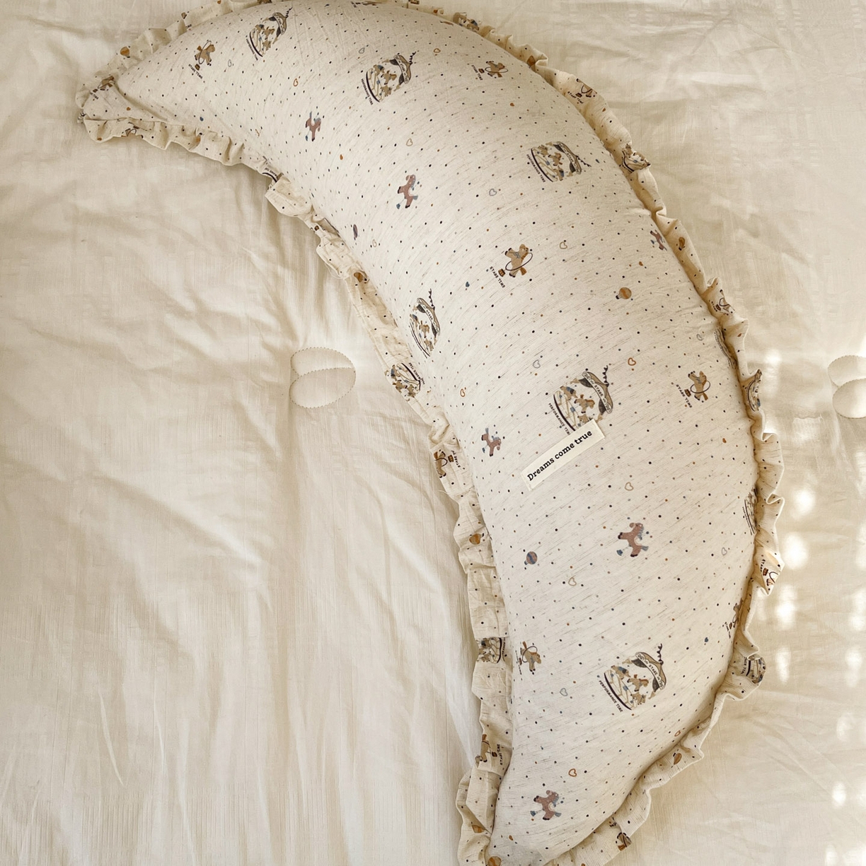 91家纺网 家纺一手货源 找家纺 亦帆枕芯 2025新款棉麻月牙抱枕宝宝安抚枕可拆洗床头靠垫孕妇枕夹腿抱枕25x80cm 005号棉麻月牙抱枕