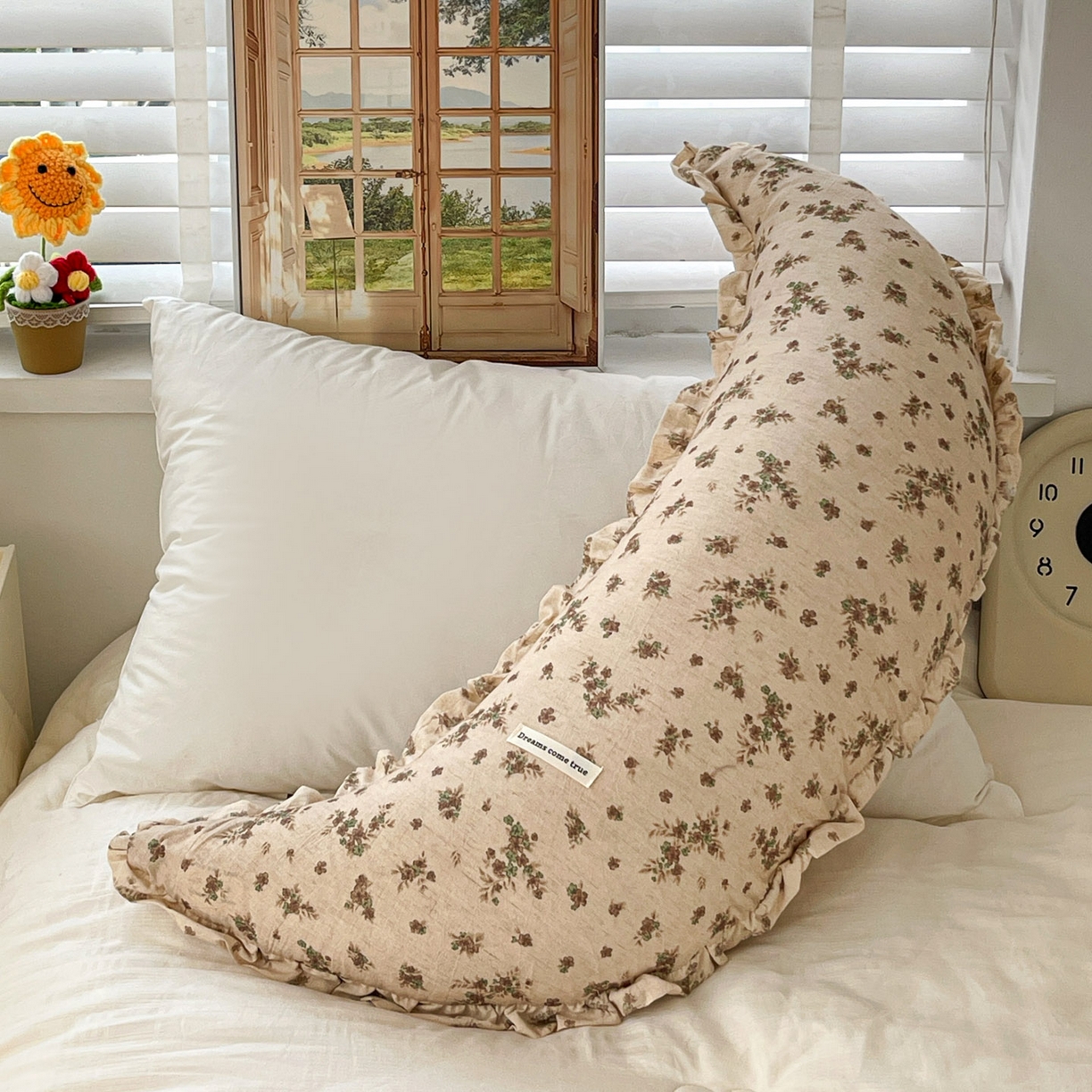 91家纺网 家纺一手货源 找家纺 亦帆枕芯 2025新款棉麻月牙抱枕宝宝安抚枕可拆洗床头靠垫孕妇枕夹腿抱枕25x80cm 003号棉麻月牙抱枕