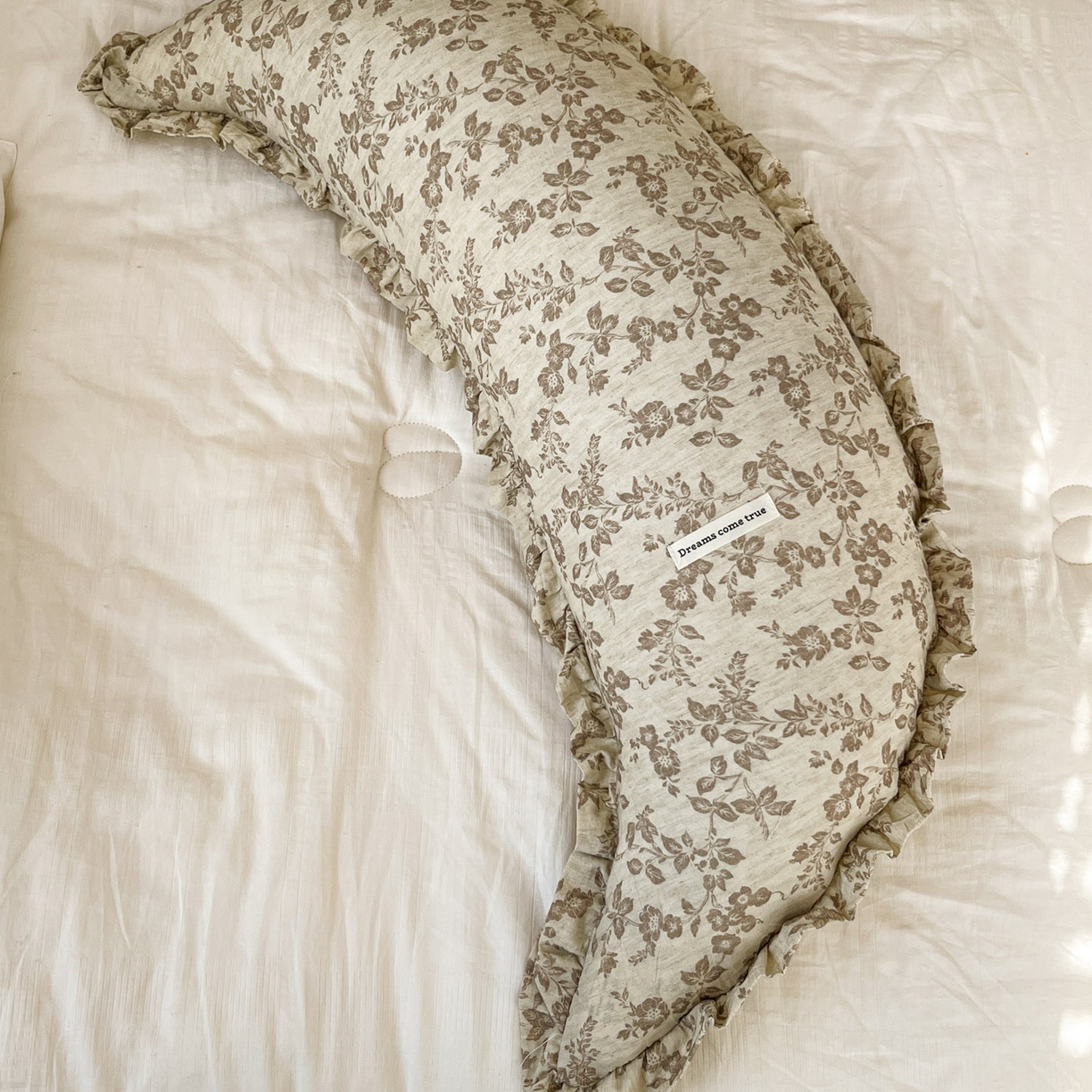 91家纺网 家纺一手货源 找家纺 亦帆枕芯 2025新款棉麻月牙抱枕宝宝安抚枕可拆洗床头靠垫孕妇枕夹腿抱枕25x80cm 006号棉麻月牙抱枕