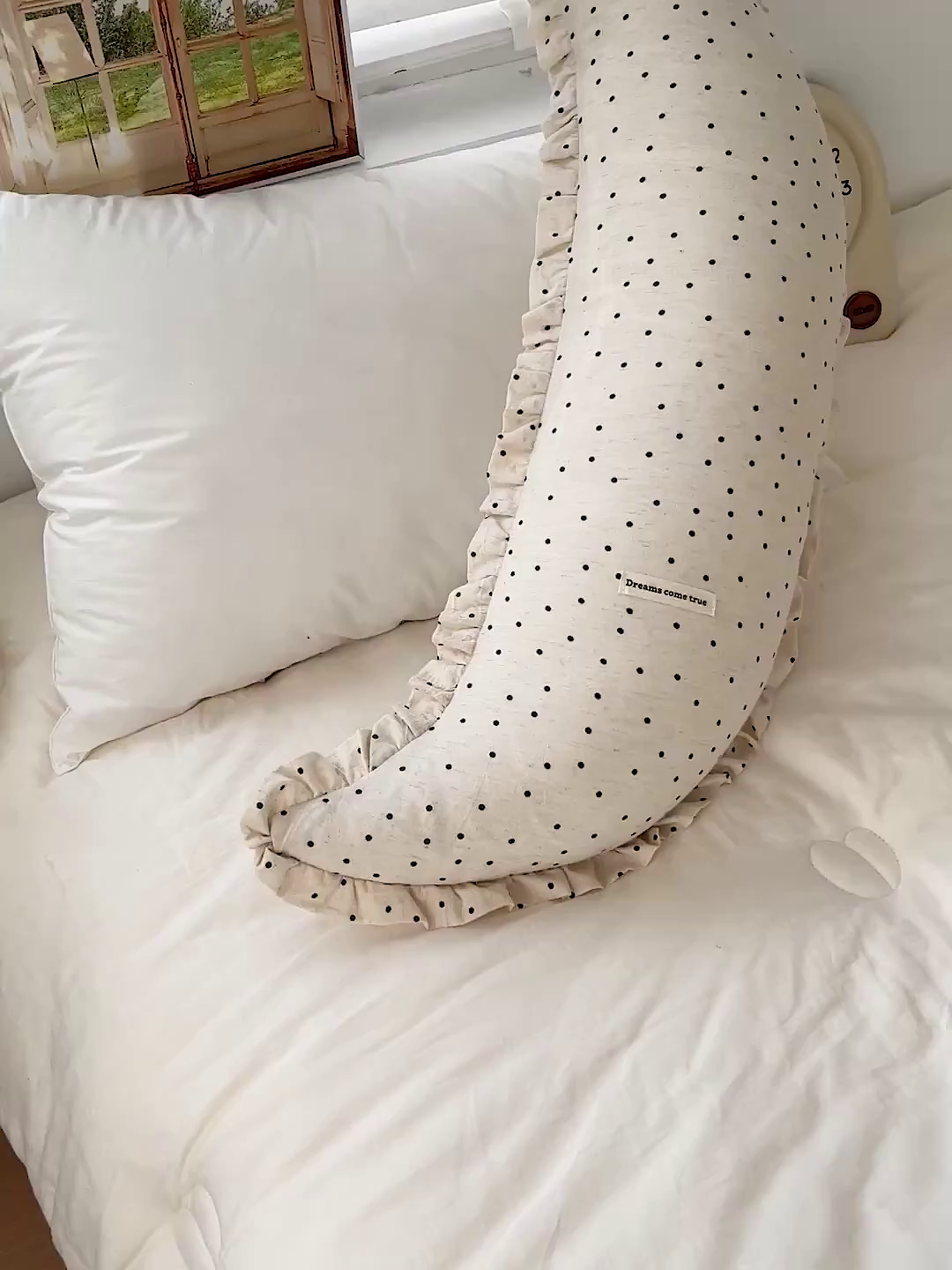 91家纺网 家纺一手货源 找家纺 亦帆枕芯 2025新款棉麻月牙抱枕宝宝安抚枕可拆洗床头靠垫孕妇枕夹腿抱枕25x80cm 009号棉麻月牙抱枕