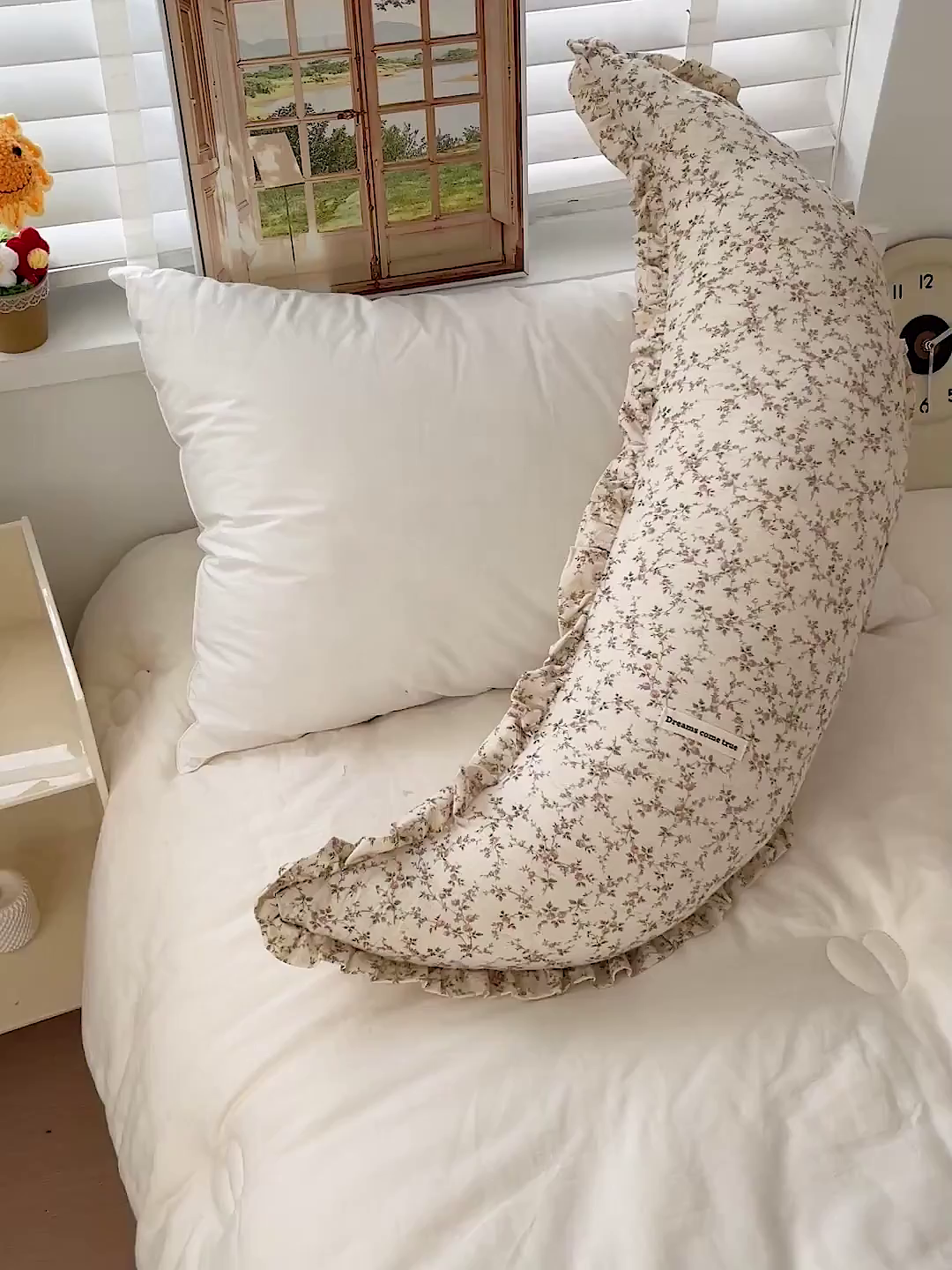 91家纺网 家纺一手货源 找家纺 亦帆枕芯 2025新款棉麻月牙抱枕宝宝安抚枕可拆洗床头靠垫孕妇枕夹腿抱枕25x80cm 001号棉麻月牙抱枕