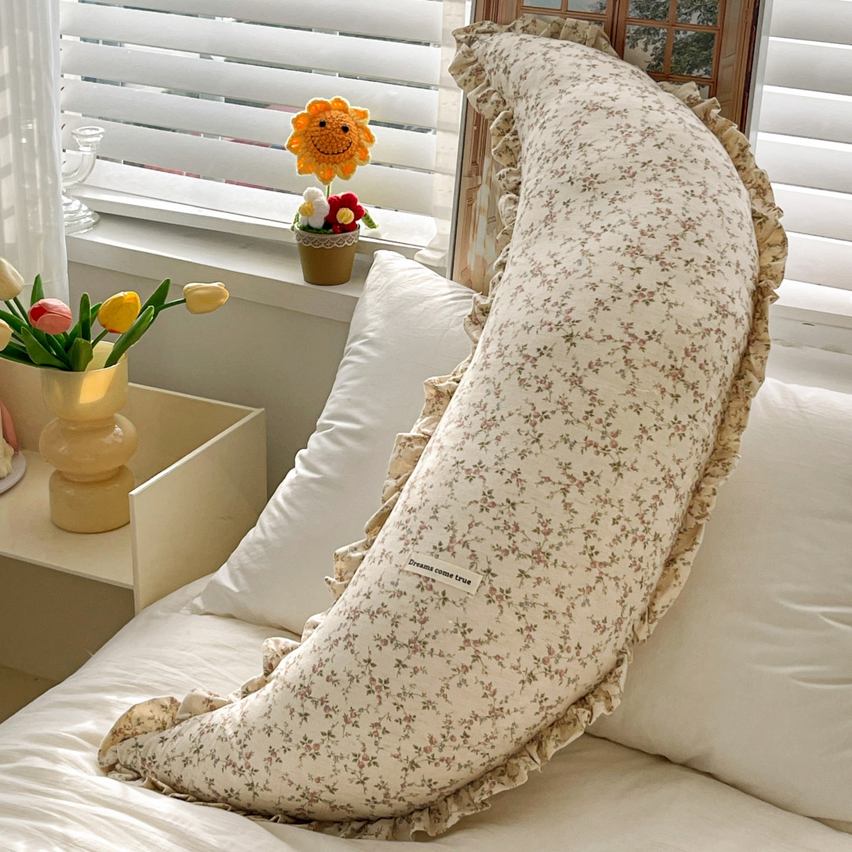 91家纺网 家纺一手货源 找家纺 亦帆枕芯 2025新款棉麻月牙抱枕宝宝安抚枕可拆洗床头靠垫孕妇枕夹腿抱枕25x80cm 001号棉麻月牙抱枕