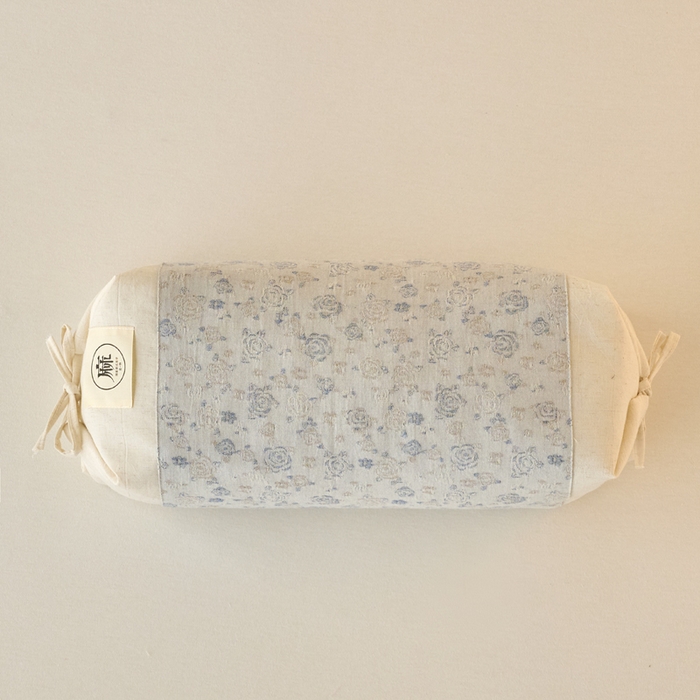 明星枕业 2025新款棉麻荞麦枕头护颈椎助睡眠成人荞麦壳枕芯护颈枕不塌陷单人 玫瑰-灰