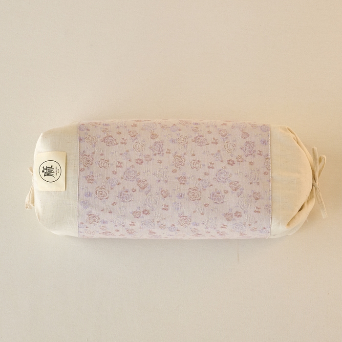 明星枕业 2025新款棉麻荞麦枕头护颈椎助睡眠成人荞麦壳枕芯护颈枕不塌陷单人 玫瑰-粉紫