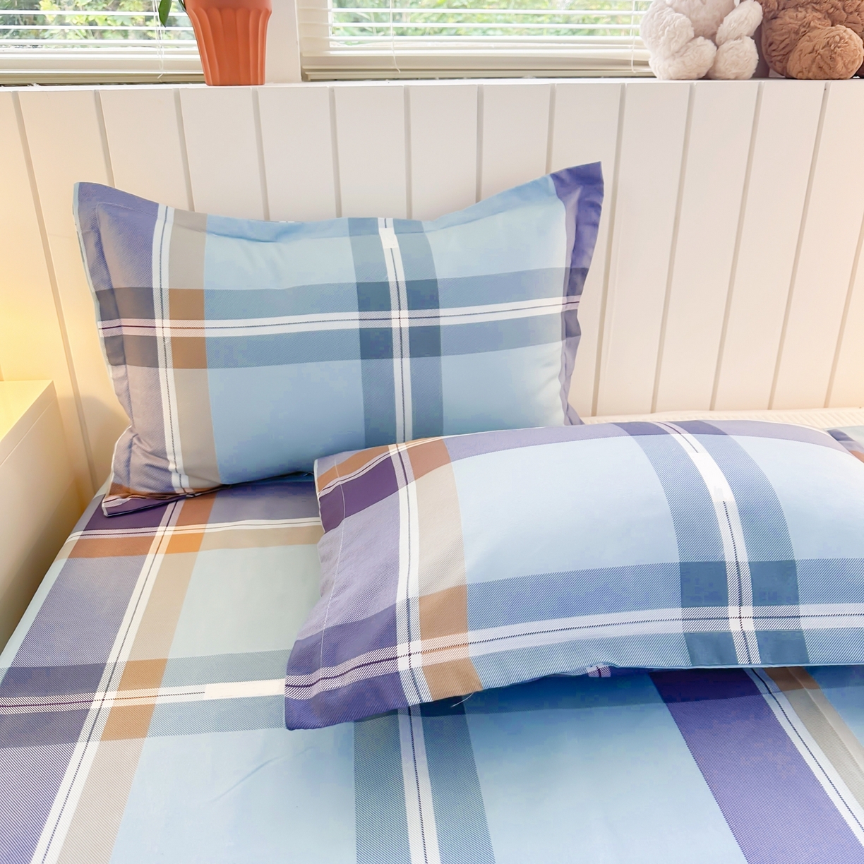 91家纺网 家纺一手货源 找家纺  简冠家纺 2025直播爆款北欧风亲肤植物羊绒磨毛四件套 彩韵