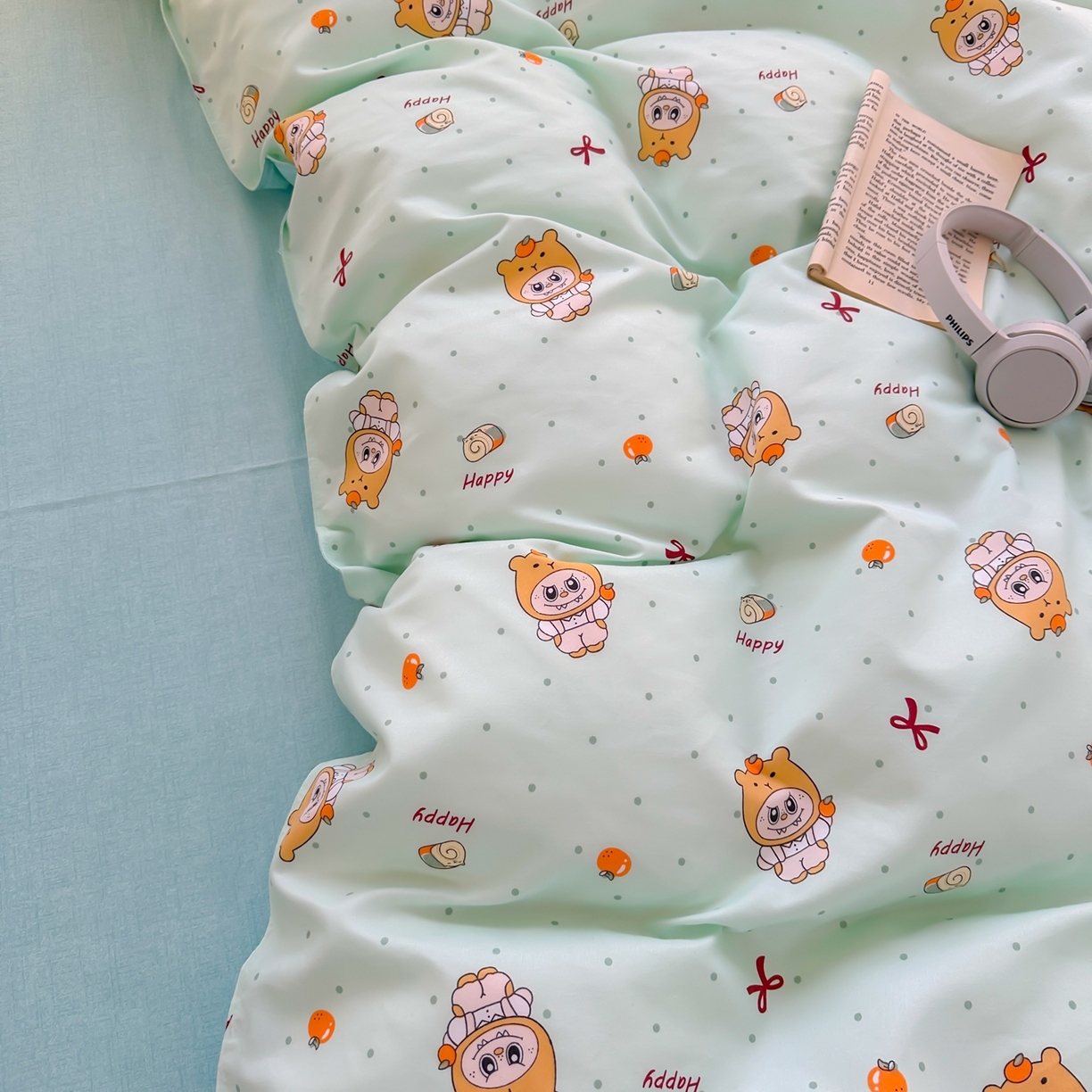 91家纺网 家纺一手货源 找家纺  简冠家纺 2025直播爆款北欧风亲肤植物羊绒磨毛四件套 调皮萌宠