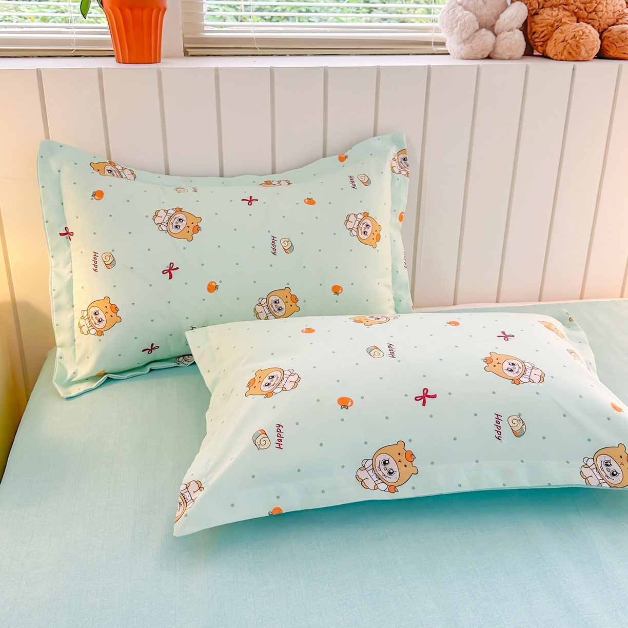 91家纺网 家纺一手货源 找家纺  简冠家纺 2025直播爆款北欧风亲肤植物羊绒磨毛四件套 调皮萌宠