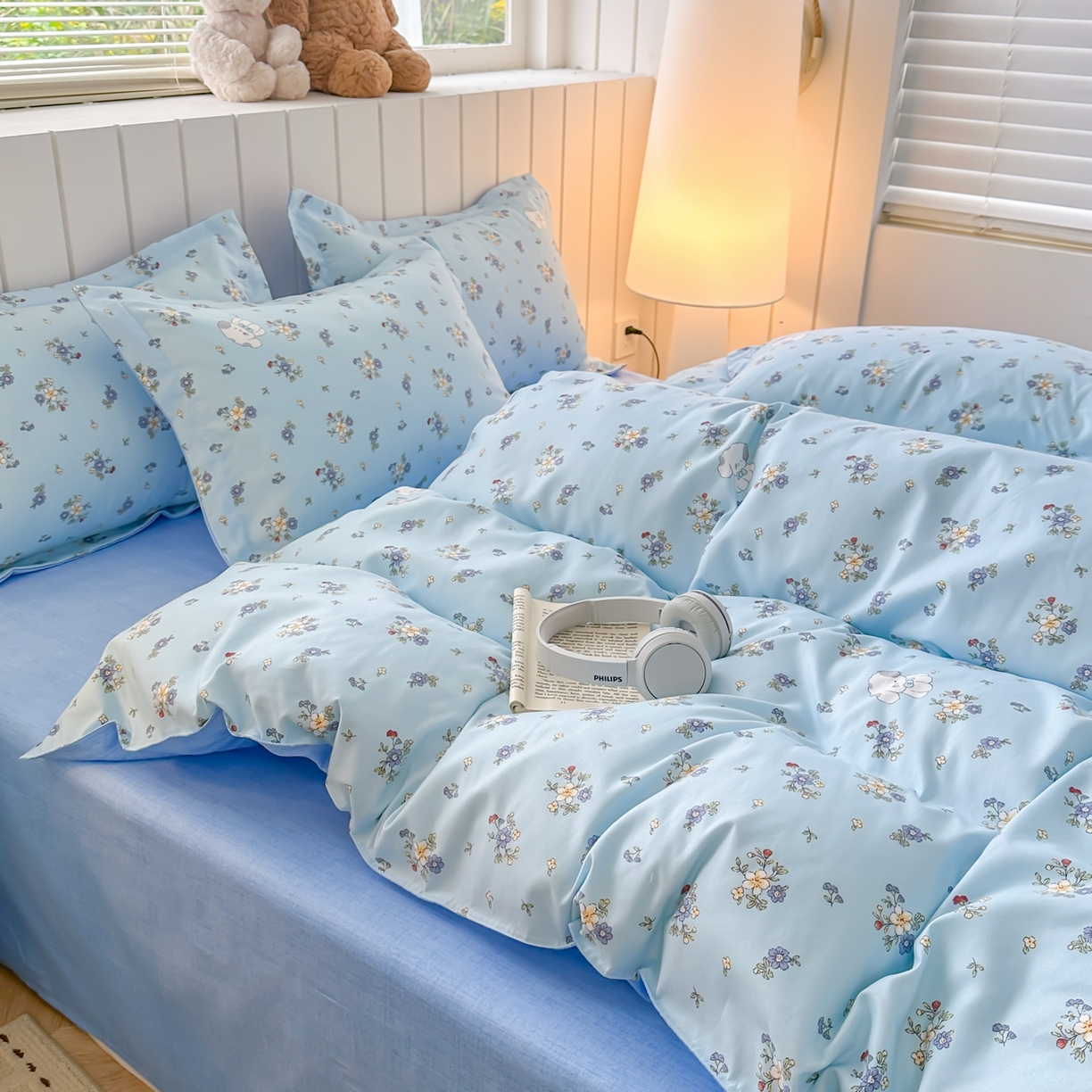 91家纺网 家纺一手货源 找家纺  简冠家纺 2025直播爆款北欧风亲肤植物羊绒磨毛四件套 嘟嘟宝贝