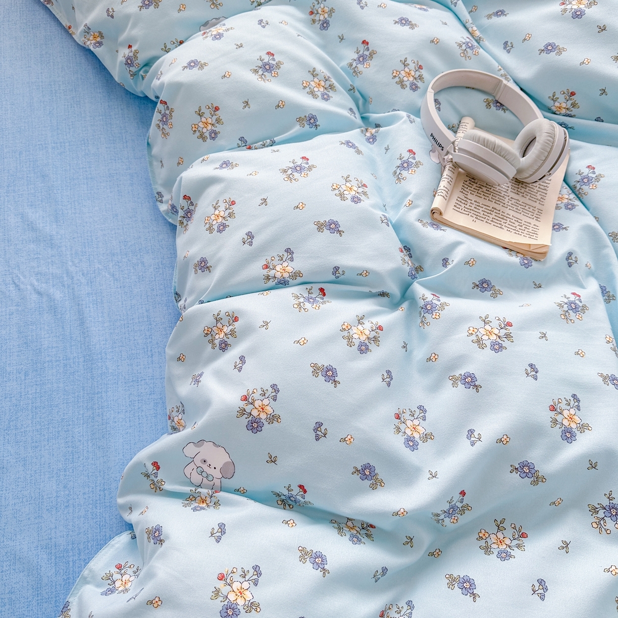 91家纺网 家纺一手货源 找家纺  简冠家纺 2025直播爆款北欧风亲肤植物羊绒磨毛四件套 嘟嘟宝贝