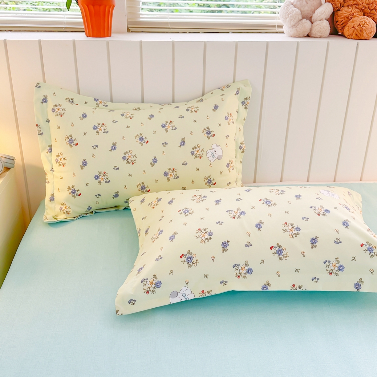 91家纺网 家纺一手货源 找家纺  简冠家纺 2025直播爆款北欧风亲肤植物羊绒磨毛四件套 嘟嘟宝贝-黄