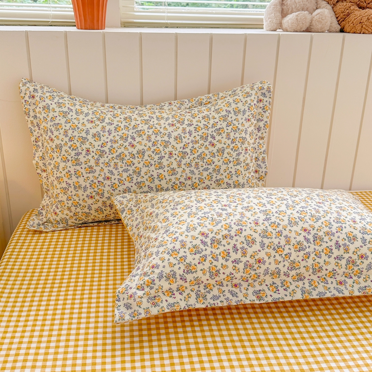 91家纺网 家纺一手货源 找家纺  简冠家纺 2025直播爆款北欧风亲肤植物羊绒磨毛四件套 花野仙踪