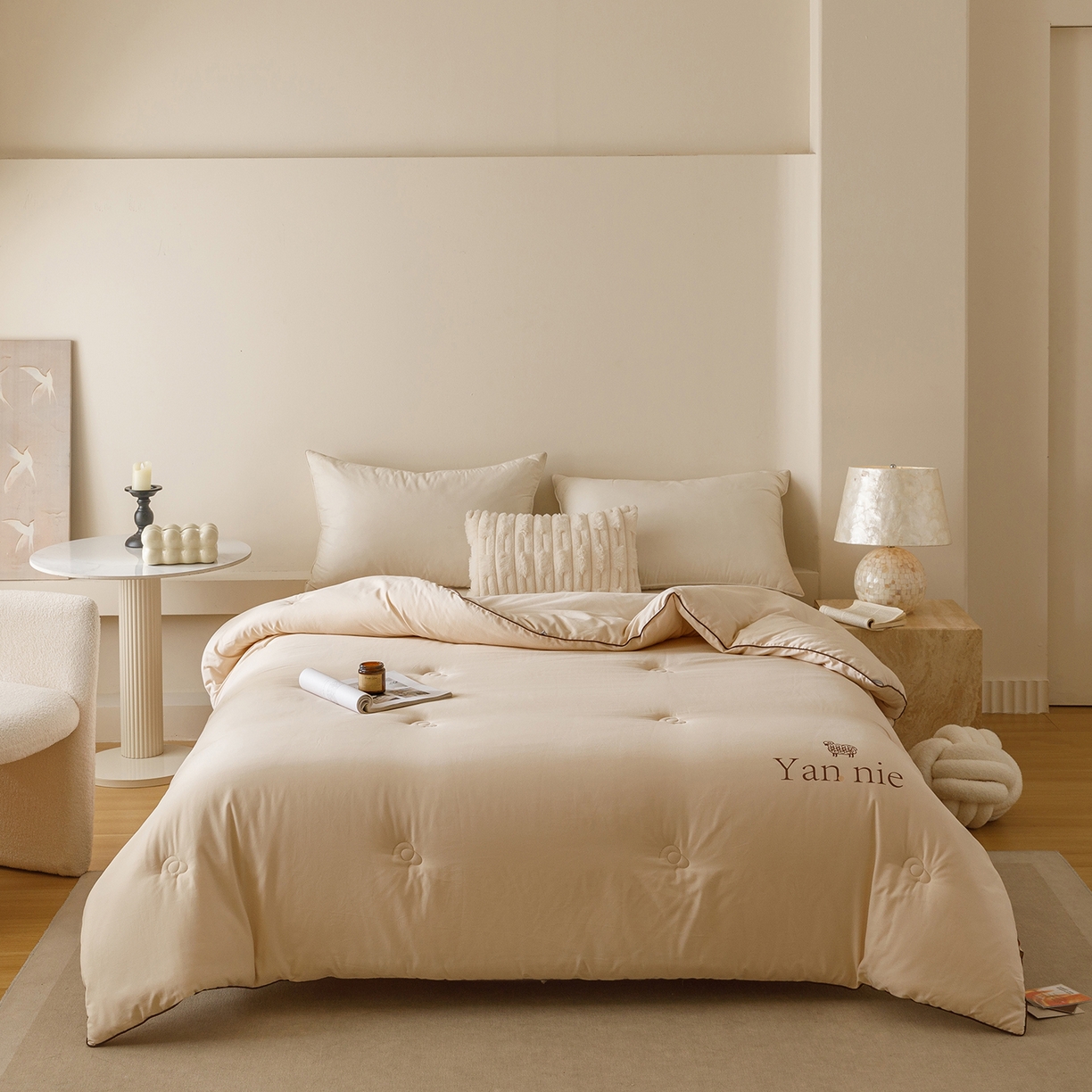 91家纺网 家纺一手货源 找家纺 （总）米洛贝伊 2025新款羊焰焰欧洲羊毛被子被芯冬被