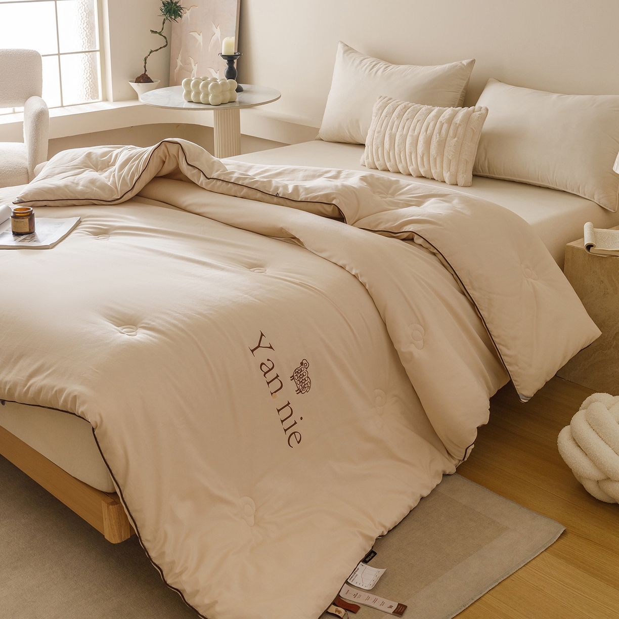 91家纺网 家纺一手货源 找家纺 （总）米洛贝伊 2025新款羊焰焰欧洲羊毛被子被芯冬被