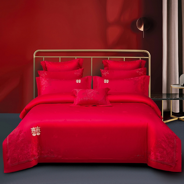 91家纺网 家纺一手货源 找家纺 （总）蒂爵 全棉纯棉长绒棉大绣花婚庆四件套