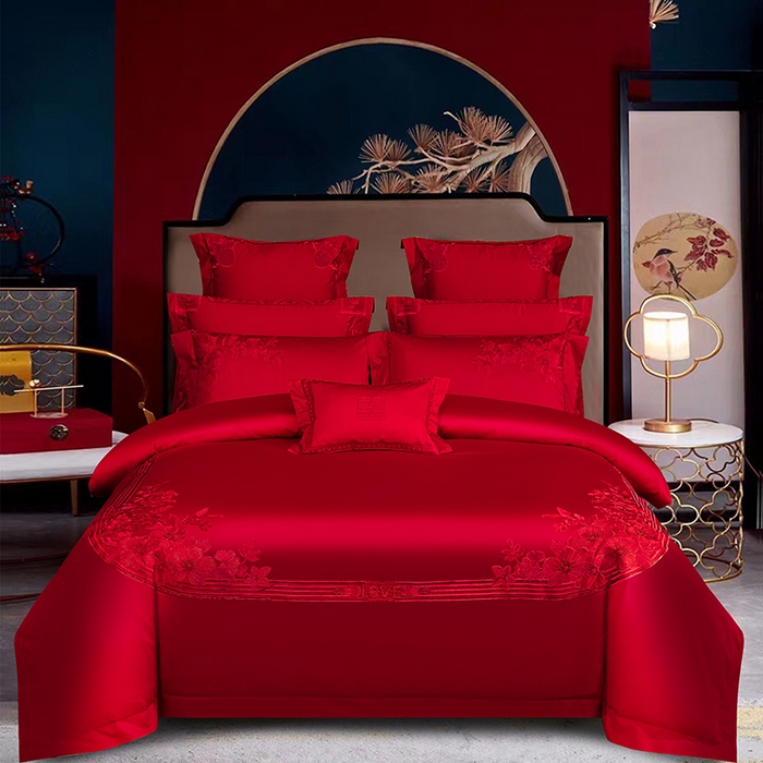 91家纺网 家纺一手货源 找家纺 （总）蒂爵 全棉纯棉长绒棉大绣花婚庆四件套