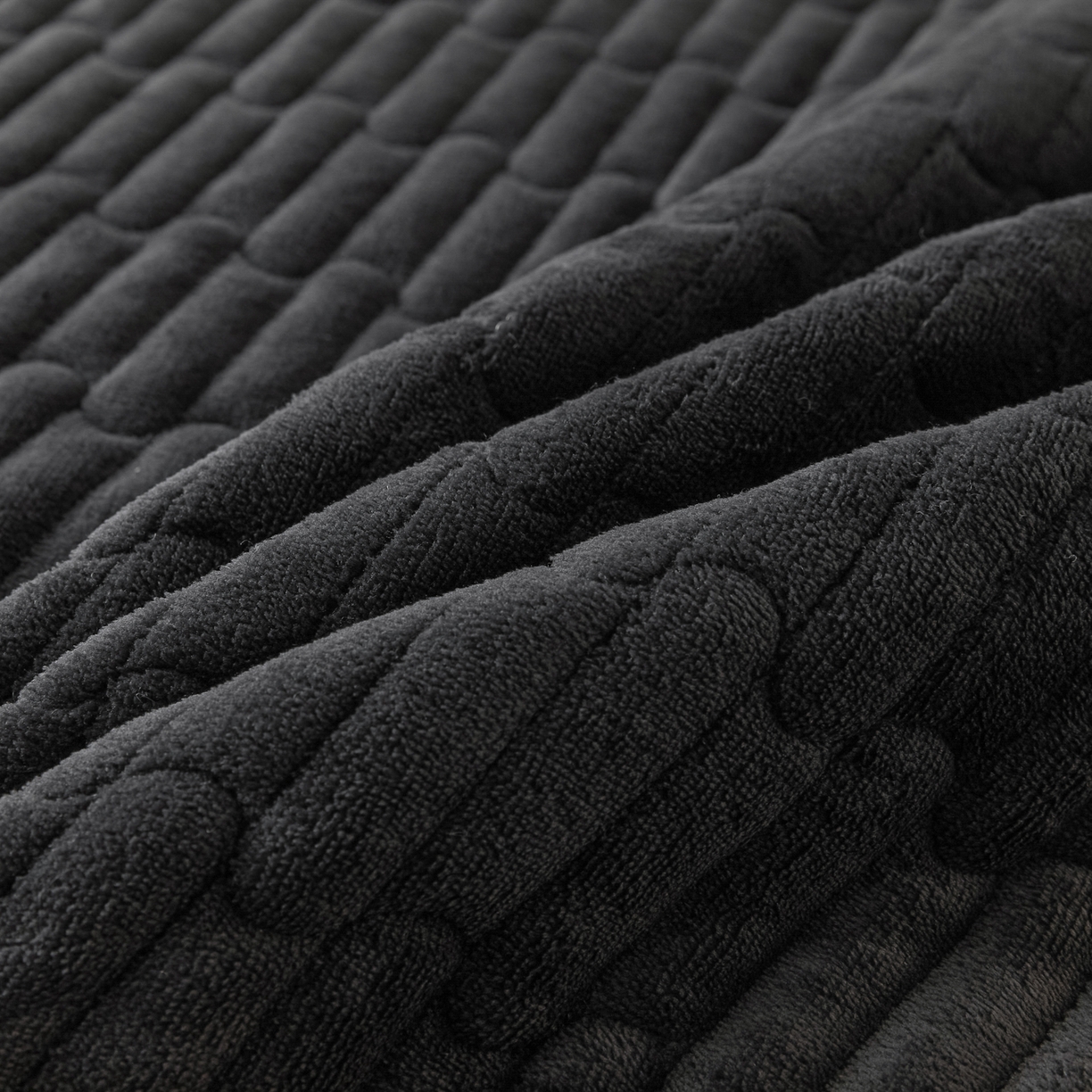 91家纺网 家纺一手货源 找家纺 Sweet dreams甜梦 2025新款A类纯色牛奶绒夹棉床盖 深灰