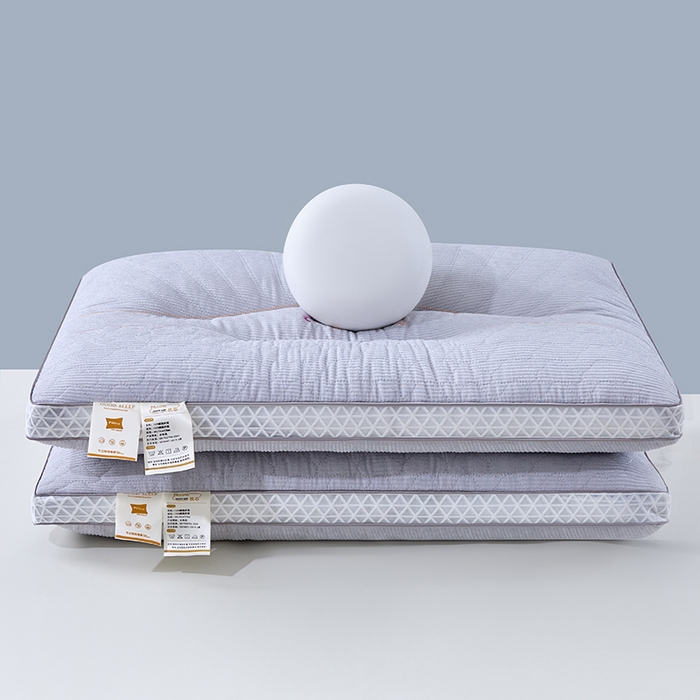 91家纺网 家纺一手货源 找家纺 珍贝家纺 2025新款雪尼绒云感眠枕头枕芯 雪尼绒云感眠-灰色