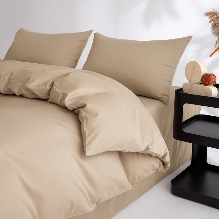 91家纺网 家纺一手货源 找家纺 （总）寝柔家纺 2025新款60S纯色长绒棉磨毛素色四件套床单床笠款