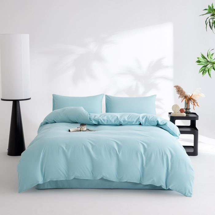 91家纺网 家纺一手货源 找家纺 （总）寝柔家纺 2025新款60S纯色长绒棉磨毛素色四件套床单床笠款