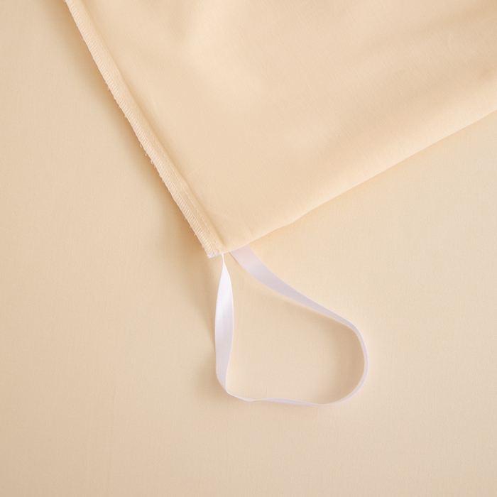 91家纺网 家纺一手货源 找家纺 寝柔家纺 2025新款60S纯色长绒棉磨毛素色四件套床单床笠款 奶霜黄