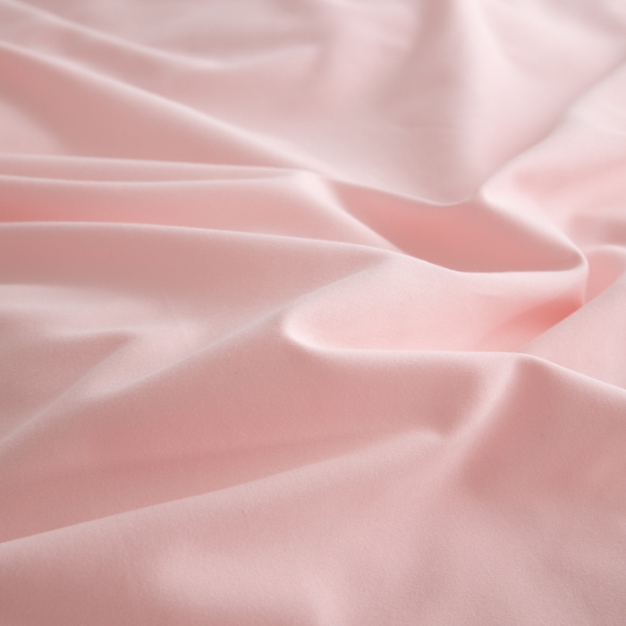 91家纺网 家纺一手货源 找家纺 寝柔家纺 2025新款60S纯色长绒棉磨毛素色四件套床单床笠款 少女粉