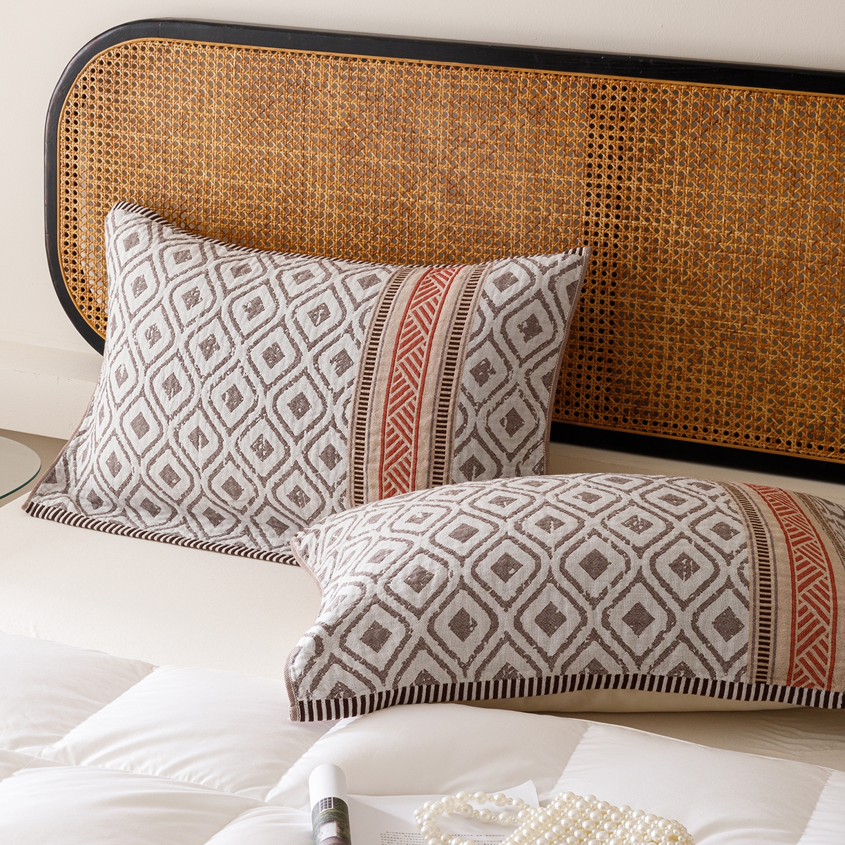 91家纺网 家纺一手货源 找家纺 （总）爱港家纺 2025新款全棉巴恩风纱布枕巾 隔热 耐脏，防滑