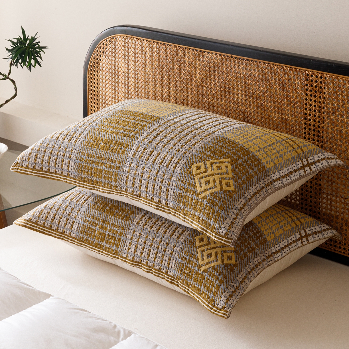 91家纺网 家纺一手货源 找家纺 爱港家纺 2025新款全棉巴恩风纱布枕巾 隔热 耐脏，防滑 那曲