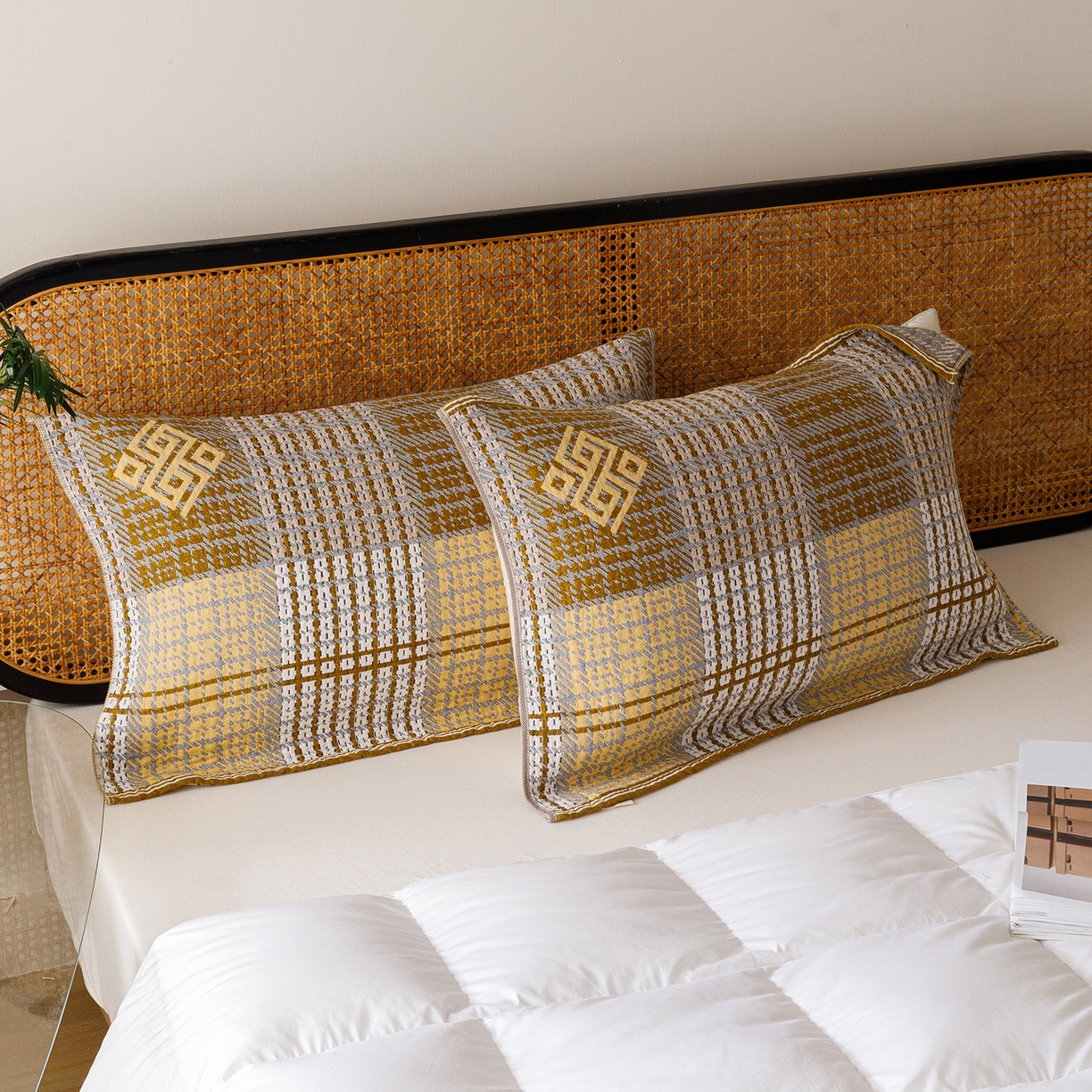 91家纺网 家纺一手货源 找家纺 爱港家纺 2025新款全棉巴恩风纱布枕巾 隔热 耐脏，防滑 那曲