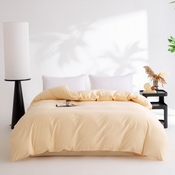 91家纺网 家纺一手货源 找家纺 （总）寝柔家纺 2025新款60S全棉磨毛纯色纯棉长绒棉被套单双人床