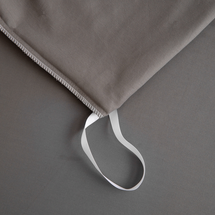 91家纺网 家纺一手货源 找家纺 寝柔家纺 2025新款60S全棉磨毛纯色纯棉长绒棉被套单双人床 碳木灰