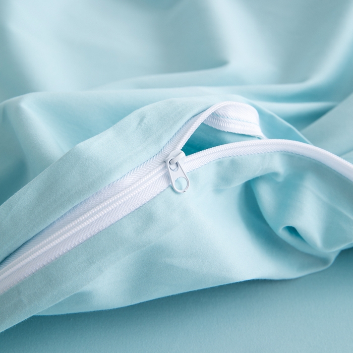 91家纺网 家纺一手货源 找家纺 寝柔家纺 2025新款60S全棉磨毛纯色纯棉长绒棉被套单双人床 水波兰