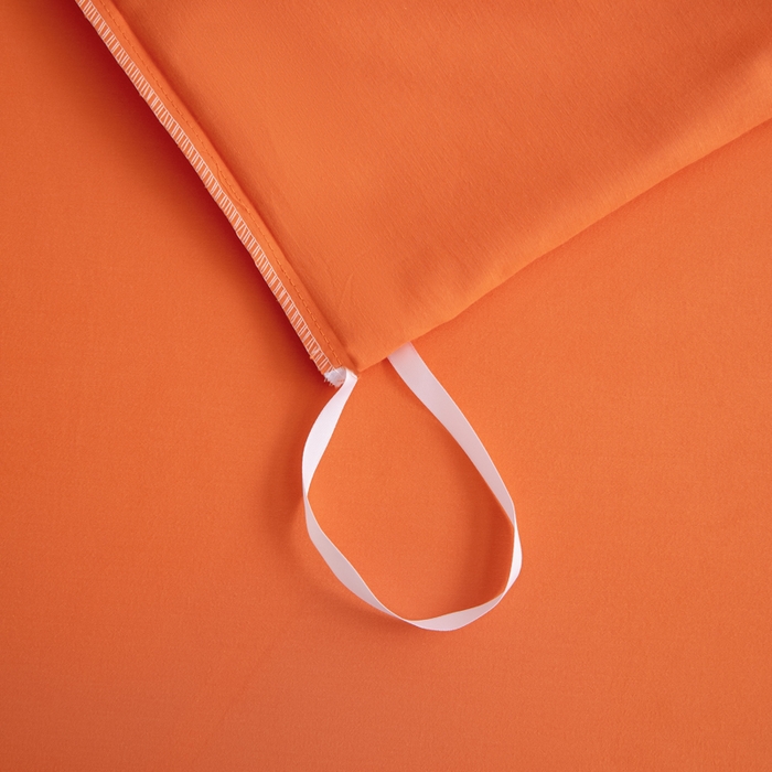 91家纺网 家纺一手货源 找家纺 寝柔家纺 2025新款60S全棉磨毛纯色纯棉长绒棉被套单双人床 暖橙