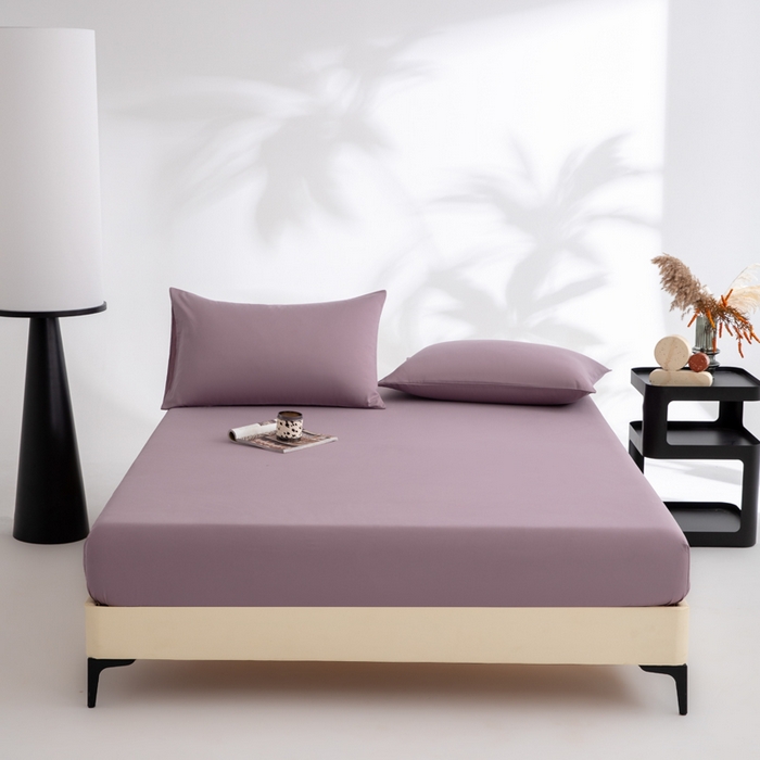 91家纺网 家纺一手货源 找家纺 （总）寝柔家纺 2025新款60S全棉磨毛纯色长绒棉纯棉床笠多规格（高度为床笠高度，适用床垫厚度应适当减去5厘米左右）