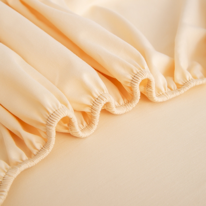 91家纺网 家纺一手货源 找家纺 寝柔家纺 2025新款60S全棉磨毛纯色长绒棉纯棉床笠多规格 奶霜黄（高度为床笠高度，适用床垫厚度应适当减去5厘米左右）