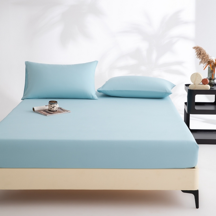 91家纺网 家纺一手货源 找家纺 寝柔家纺 2025新款60S全棉磨毛纯色长绒棉纯棉床笠多规格 水波兰（高度为床笠高度，适用床垫厚度应适当减去5厘米左右）